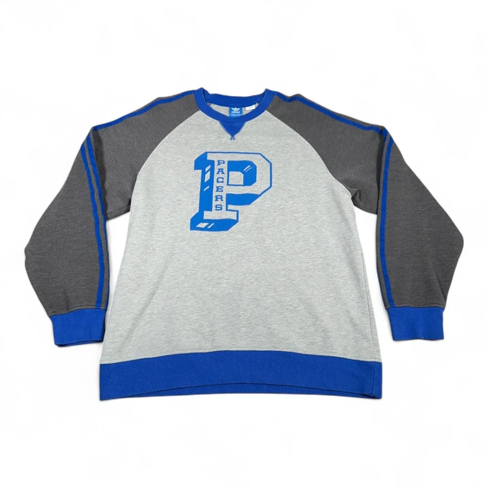 Indiana Pacers Sweater Adult EXTRA LARGE Gray NBA Basketball Adidas Sweatshirt